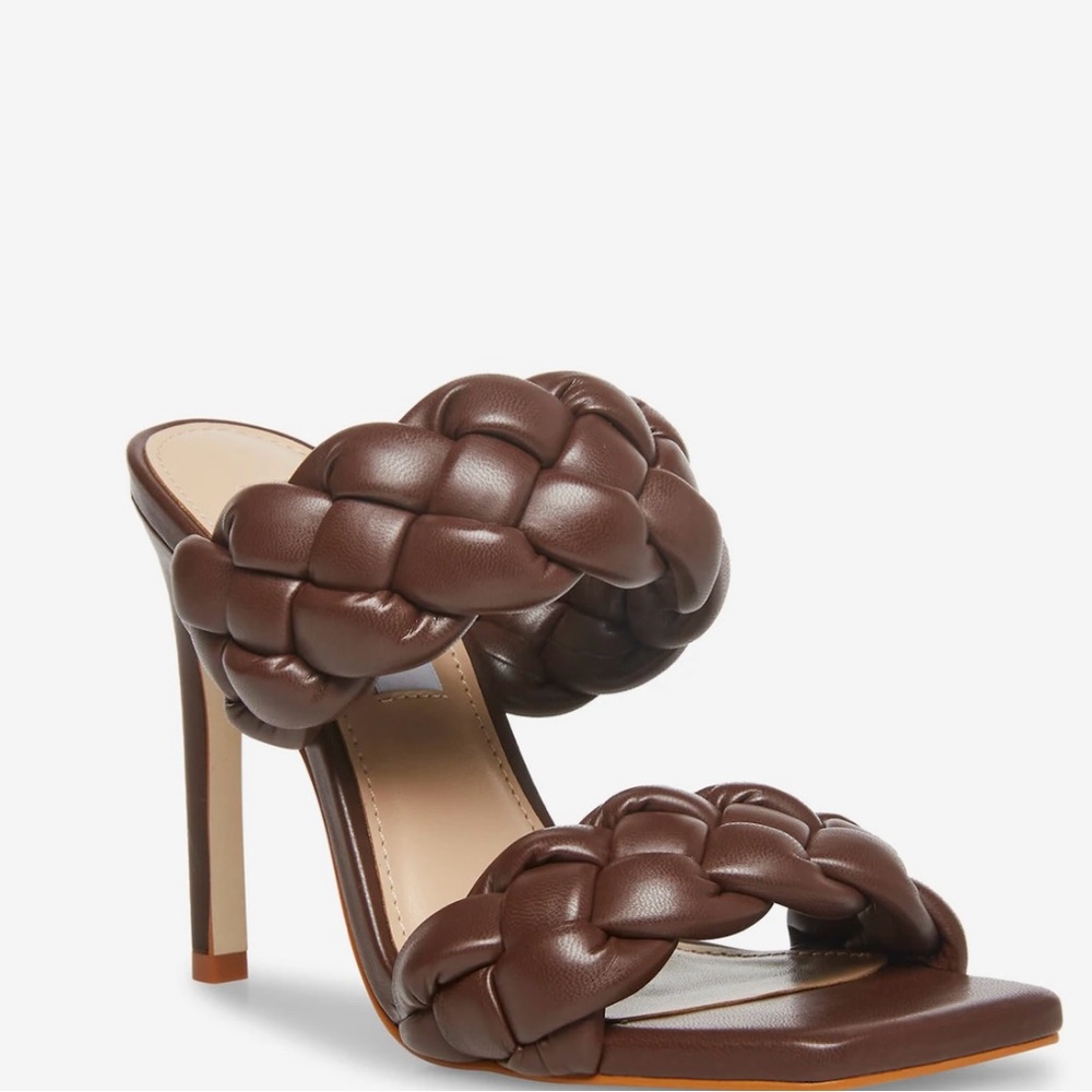 Steve Madden brown braided heels